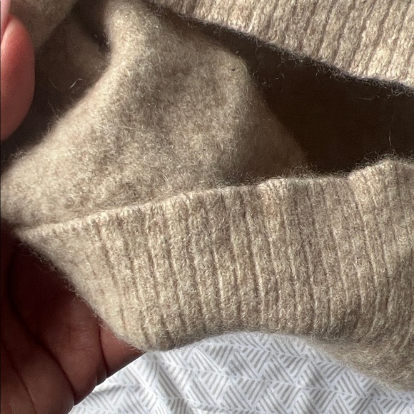 Reformation jeans cashmere  Taupe Crew Neck Sweater - Picture 7 of 10